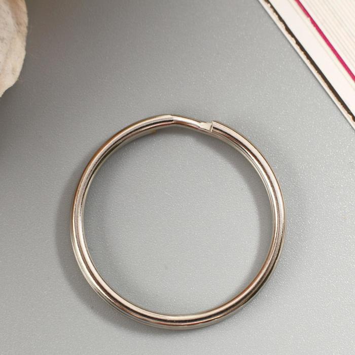 Основа для брелока кольцо металл серебро 2,5х2,5 см - Фото 1