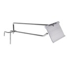 Крючок на сетку одинарный с ценникодержателем, цвет хром, d=6 мм, L=20, d=6 мм, цвет хром 2579432