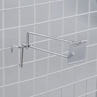 Крючок на сетку одинарный с ценникодержателем, цвет хром, d=6 мм, L=20, d=6 мм, цвет хром 2579432