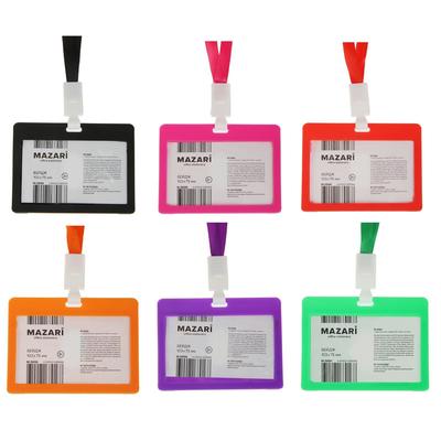 Бейдж горизонтальный Mazari Personality, 103×75 мм, на ленте, МИКС