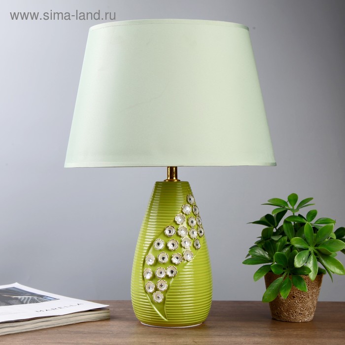 Лампа настольная "Аиша" зеленый 1x25W E14 25x25x37 см - Фото 1
