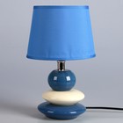 Лампа настольная "3 камня" синий 1x40W E14 18x18x28 см - Фото 1
