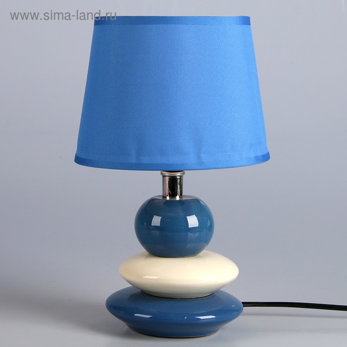 Лампа настольная "3 камня" синий 1x40W E14 18x18x28 см - Фото 1