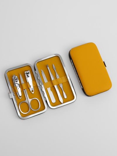 Набор маникюрный, 6 предметов, в футляре, цвет МИКС