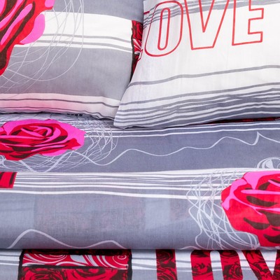 Постельное бельё 1,5сп, 145х205см, 150х205см, 70х70см 2шт, бязь 100г/м