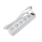Сетевой фильтр Smartbuy, 5 розеток, 3 м, 10 А, 2200 Вт, с з/к, с выкл., белый - Фото 1