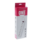 Сетевой фильтр Smartbuy, 5 розеток, 5 м, 10 А, 2200 Вт, с з/к, белый - фото 51293928