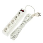 Сетевой фильтр Smartbuy, 5 розеток, 5 м, 10 А, 2200 Вт, с з/к, белый - Фото 3