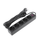 Сетевой фильтр Smartbuy One, 5 розеток, 5 м, 10 А, 2200 Вт, с з/к, черный - Фото 1