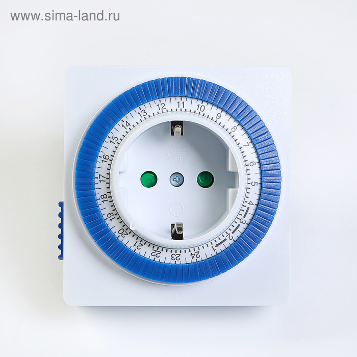 Таймер розеточный механический Smartbuy, 3500 Вт, 96 включений/выключений в сутки, интервал 15 минут - Фото 1