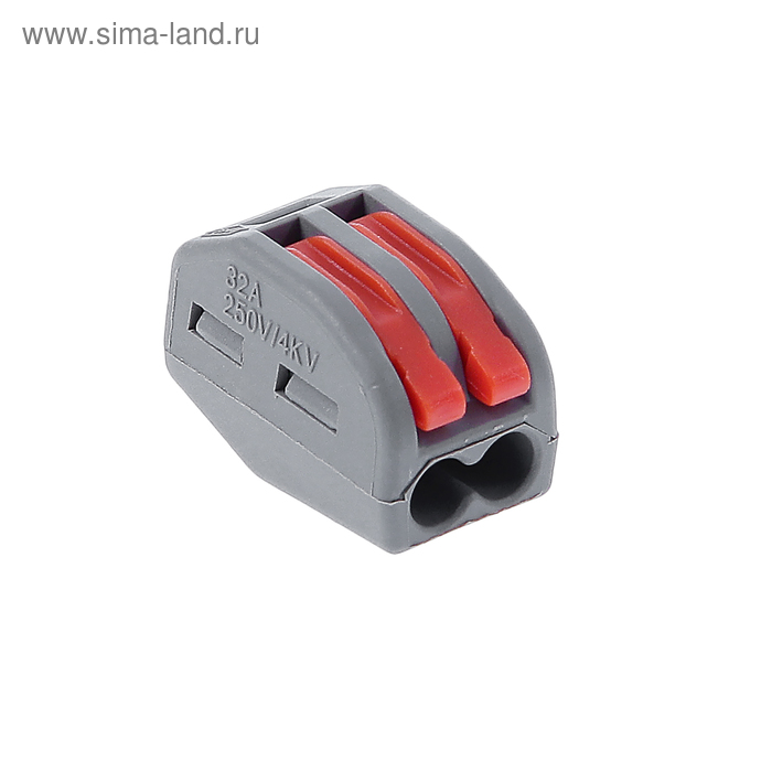 Клемма строительно - монтажная Smartbuy, 2 отверстия, с рычагами - Фото 1