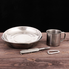 Набор посуды "Отдыхайте с комфортом", тарелка 2 шт, кружка, мультитул, карабин - Фото 2