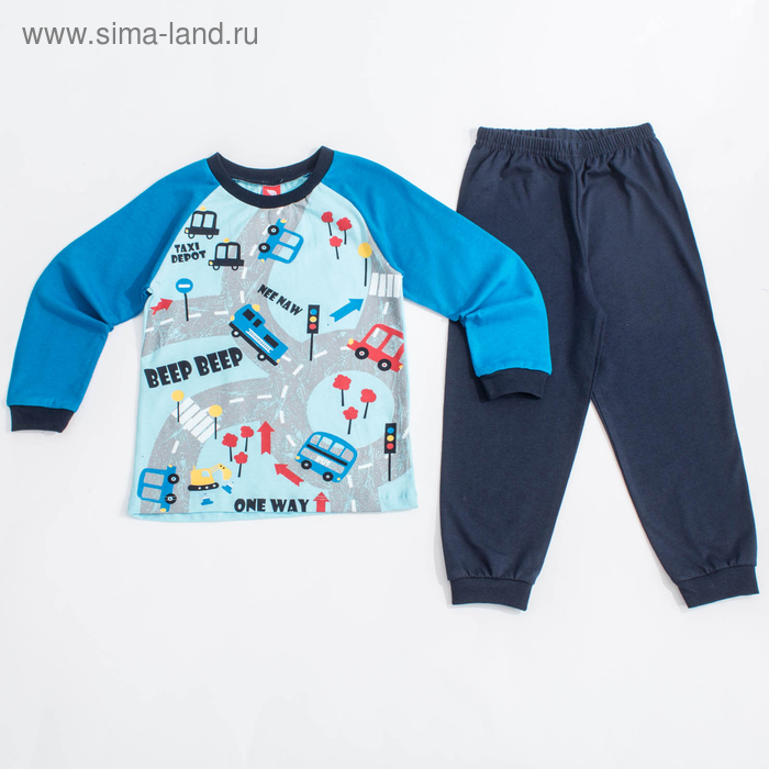 Пижама для мальчика, рост 86 см, цвет синий CAB 5284_М - Фото 1