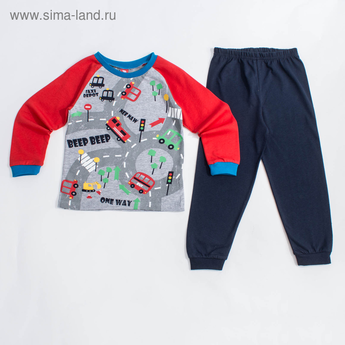 Пижама для мальчика, рост 98 см, цвет красный CAB 5284 - Фото 1