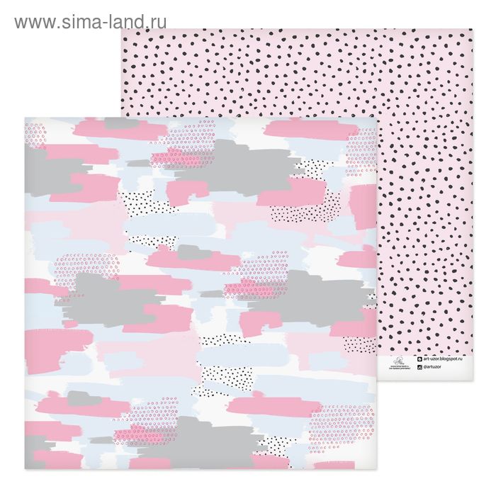 Бумага для скрапбукинга "Розовые оттенки", 30,5х30,5 см - Фото 1