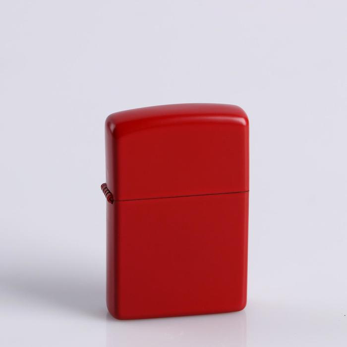 Зажигалка «Классика», красный, кремний, бензин - Фото 1