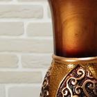 Керамическая ваза для цветов, сухоцветов «Версаль», кружева, напольная, 60 см, коричневый - фото 24577049