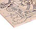 Доска для выжигания "Снегурочка на санках" 15 х 15 см - Фото 3