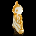 Сувенир "Рыбка с цветочком бело-золотая" 15х15х5,7 см - Фото 2