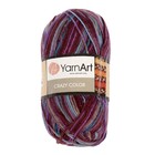Пряжа "Crazy color" 25% шерсть, 75% акрил 260м/100гр (152 принт) - Фото 2