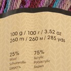 Пряжа "Crazy color" 25% шерсть, 75% акрил 260м/100гр (152 принт) - Фото 3