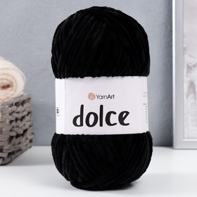 Пряжа "Dolce" 100% микрополиэстер 120м/100гр (742 черный) 2795356