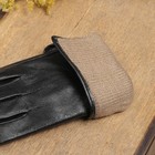 Перчатки женские "Мерида" прошивка, подклад трикотаж, р-р M, длина-23,5см, черный - Фото 3