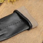 Перчатки женские "Кэлли" перфорация, подклад трикотаж, р-р 7, длина-23,5см, черный - Фото 3