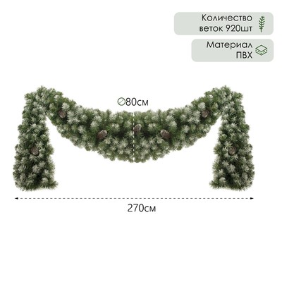 Сваг заснеженный "Генеральский" 270 см., 920 веток