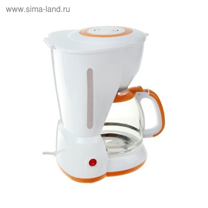 Кофеварка Redber CMC-936, капельная, 920 Вт, 1.3 л, оранжево-белая - Фото 1