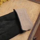 Перчатки женские "Звездочки" вставка из экокожи, подклад, р-р 8, длина-24см, черный - Фото 3