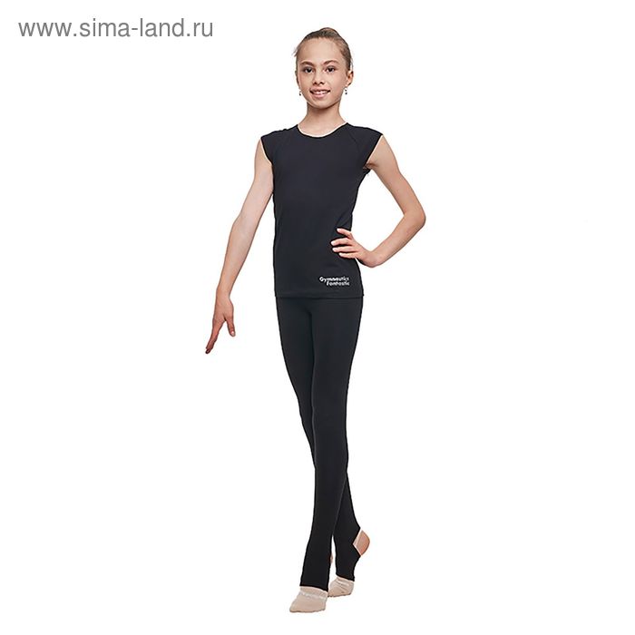 Лосины «Затмение» с вырезом под пятку, х/б, размер 32, цвет чёрный - Фото 1