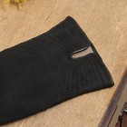 Перчатки женские "Фиби" прошивка и вставка из искусственной кожи, подклад, р-р 8,5, длина-24,5см, черный - Фото 2