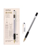 Ручка шариковая MunHwa. MC Gold, чёрный стержень, узел 0.5 мм, резиновый упор - Фото 20