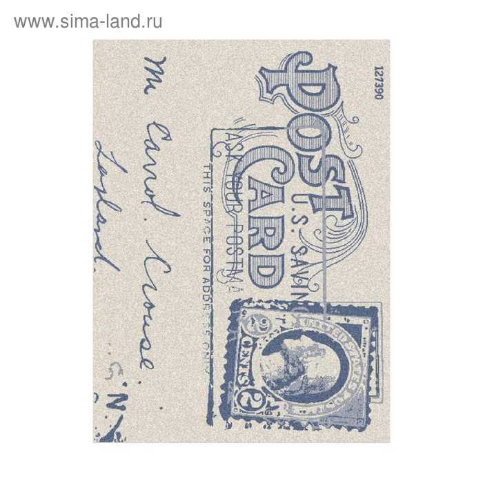 Ковёр прямоугольный Cottage 4527 9A01wool blue, размер 80х150 см - Фото 1