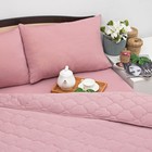 Постельное бельё Brooklin Bed 2 сп, цвет лиловый, простыня на резинке 180х200, одеяло 170х220, 50х70 - 2шт, трикотаж Терри - Фото 1