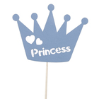 Топпер "Принцесса" с короной, 11 х 8,5, синий Дарим Красиво - Фото 1