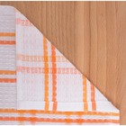 Вафельное полотенце "Spany home Care" 30х30 см, оранжевый/апельсин, 220 г/м2, 100% хлопок - Фото 2