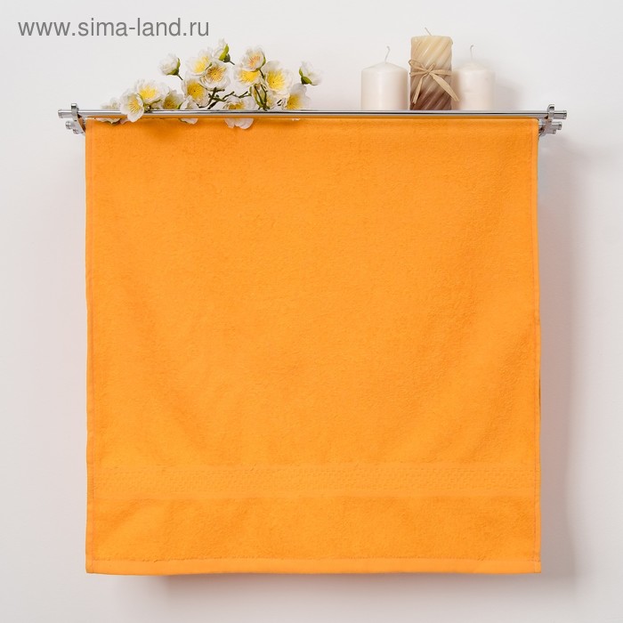 Полотенце махровое "Grace"  50х90 см, цв.оранжевый 360 гр/м2, 100% хлопок - Фото 1