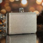 Клатч женский, отдел на фермуаре, длинная цепь, цвет бежевый - Фото 2