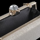 Клатч женский, отдел на фермуаре, длинная цепь, цвет бежевый - Фото 3