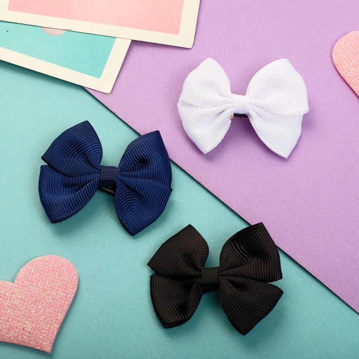 Зажим для волос «Бантик», классика, 5.5 см - Фото 1