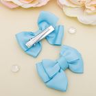 Зажим для волос "Бантик" 6 см цветной, микс - Фото 1