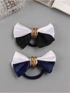 Бант для волос на резинке «Школьница», двойной, 8.5 см, МИКС (комплект 6 шт) - фото 51153484