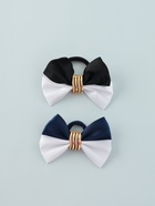 Бант для волос на резинке «Школьница», двойной, 8.5 см, МИКС (комплект 6 шт) - фото 52115904