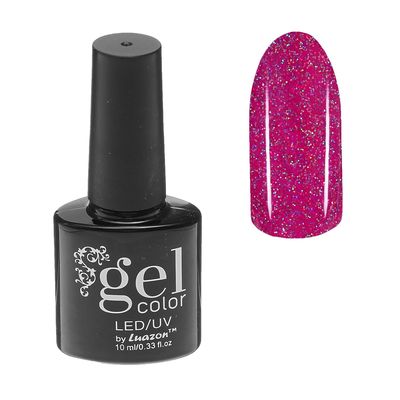 Гель-лак для ногтей, трёхфазный, LED/UV, с блёстками, 10мл, цвет 5284-443 тёмно-розовый