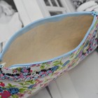 Косметичка простая, отдел на молнии, цвет голубой - Фото 2