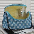 Косметичка-сумочка, отдел на молнии, с ручкой, цвет голубой - Фото 2