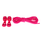 Шнурки для обуви, круглые, с фиксатором, эластичные, d = 3 мм, 100 см, пара, цвет розовый неоновый - Фото 3