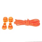 Шнурки для обуви, пара, круглые, с фиксатором, эластичные, d = 3 мм, 100 см, цвет оранжевый неоновый - Фото 4